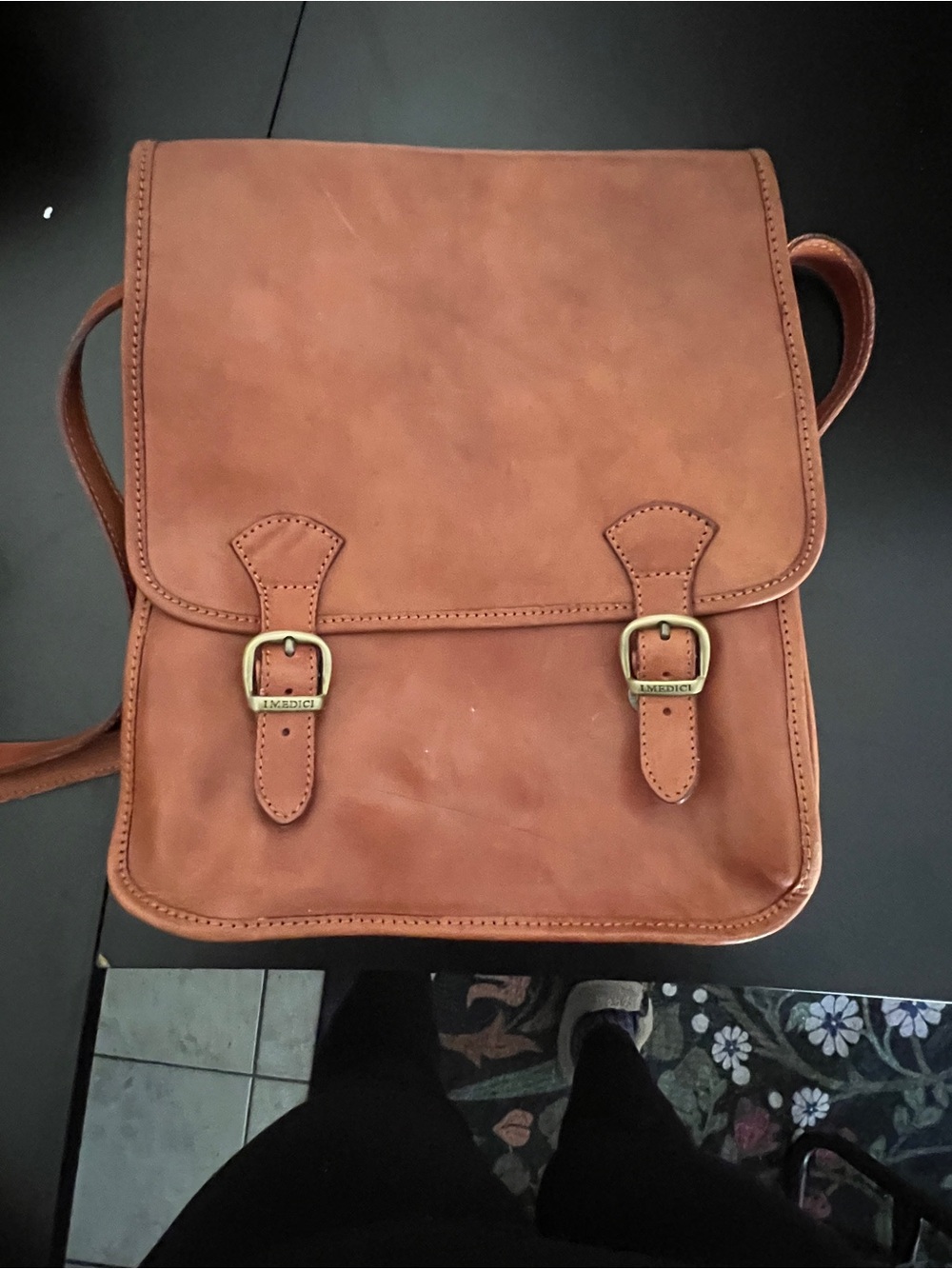 Brown Italian leather bag